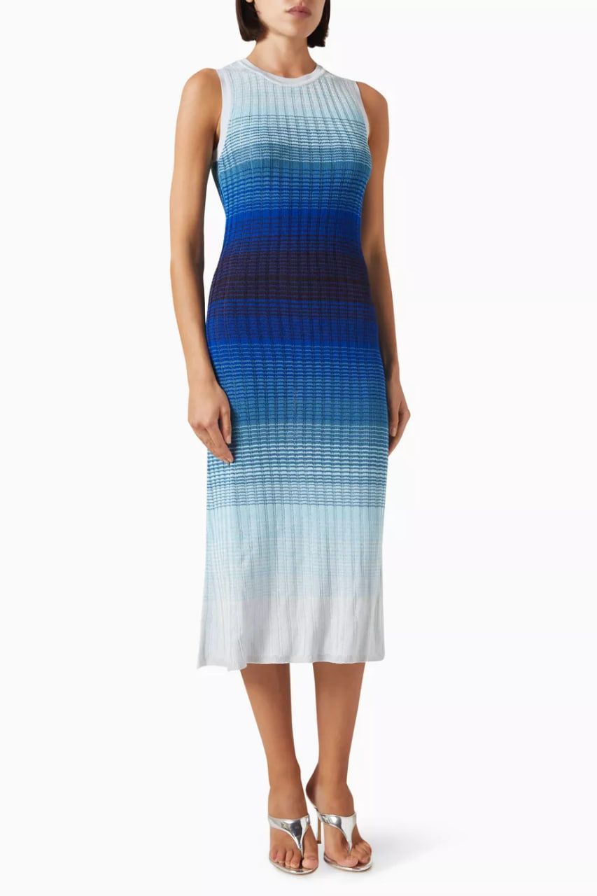 Striped Dress in Viscose