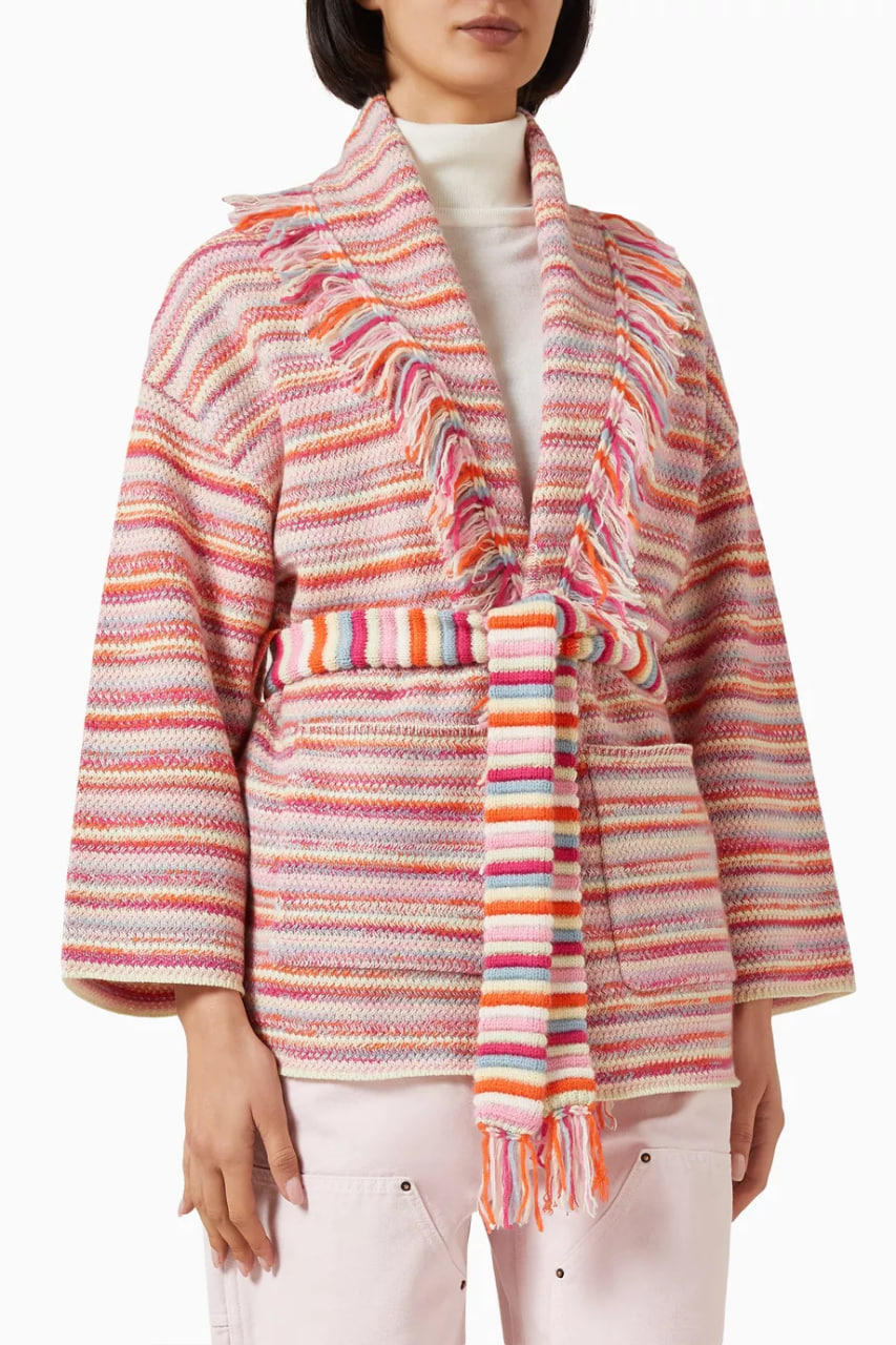 Zaina Belted Cardigan in Cashmere