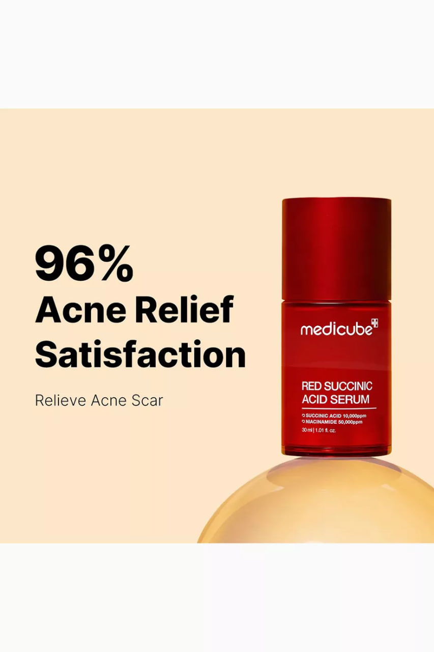 Red Succinic & Clarifying Serum for Clear, Smooth Skin, 30ml