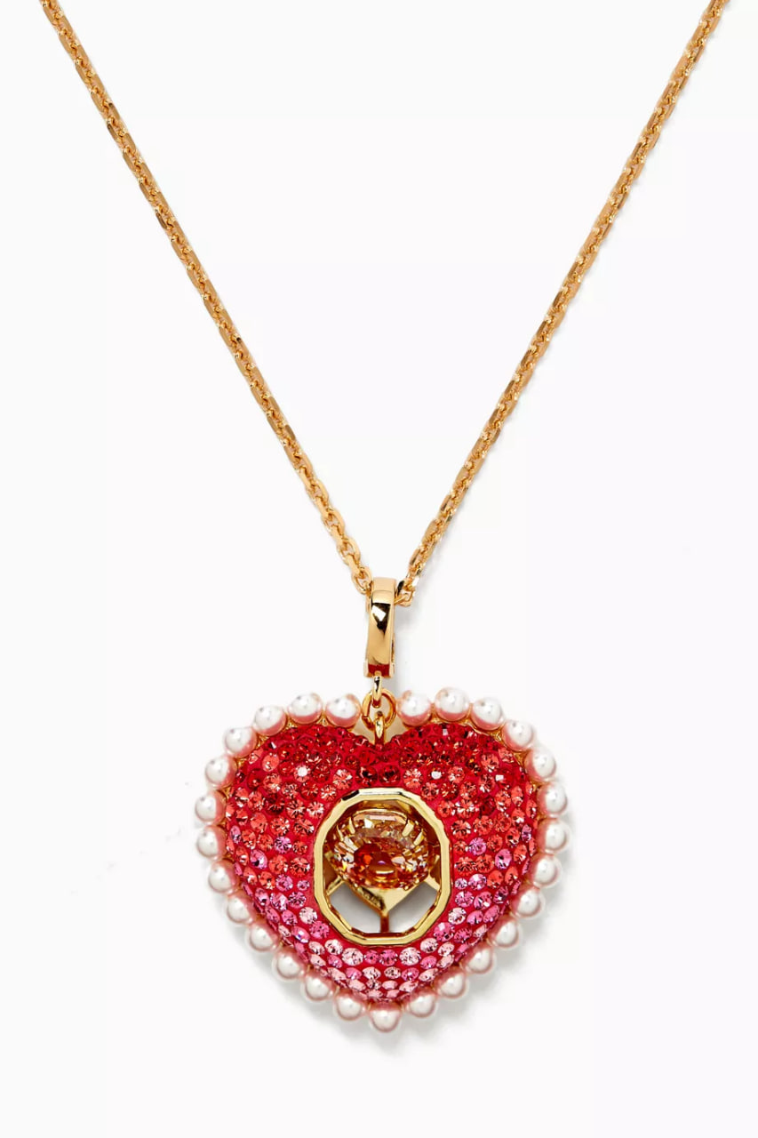 Idyllia Heart Pendant Necklace in Gold-tone Metal