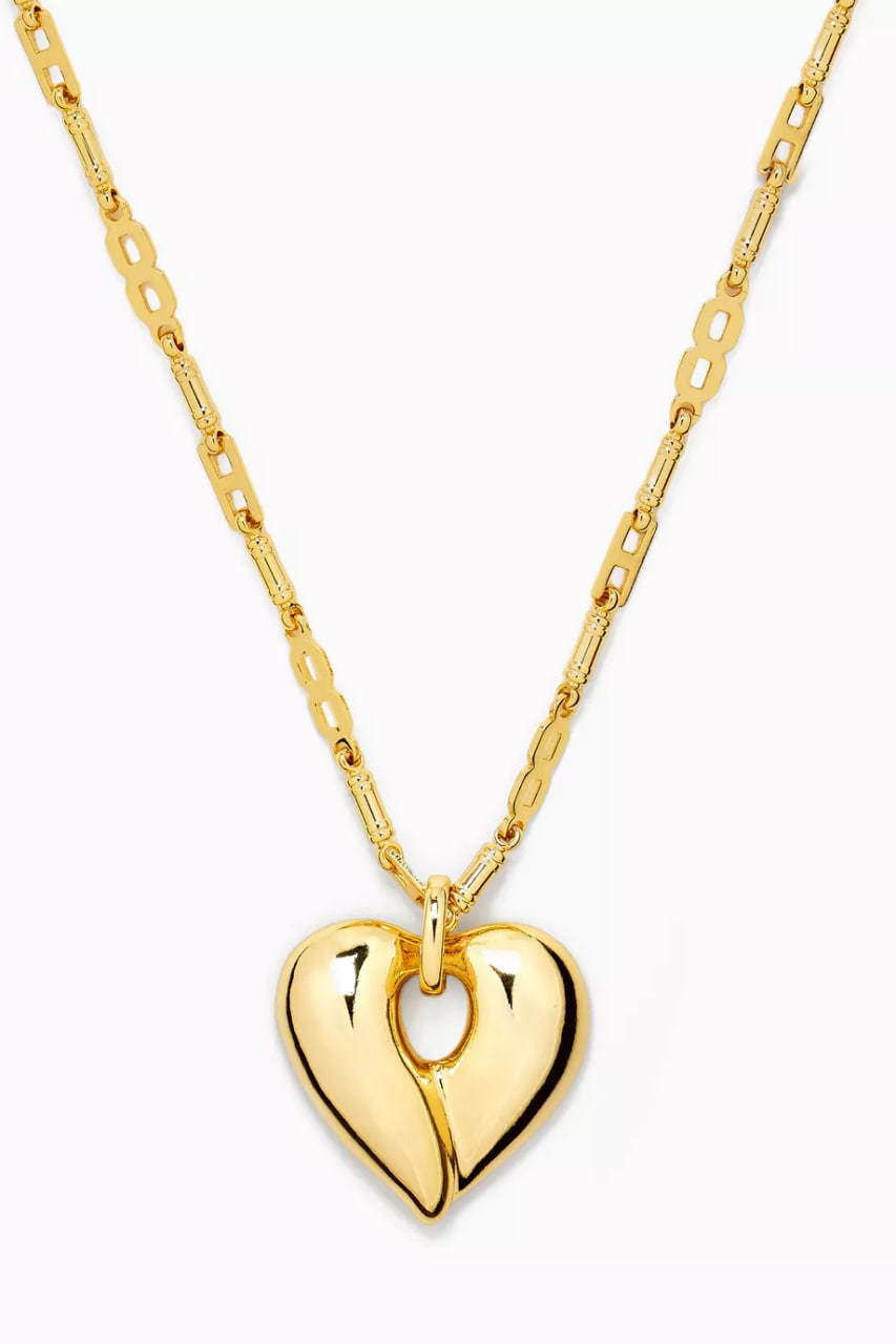 Corazon Statement Necklace in Gold-plated Brass