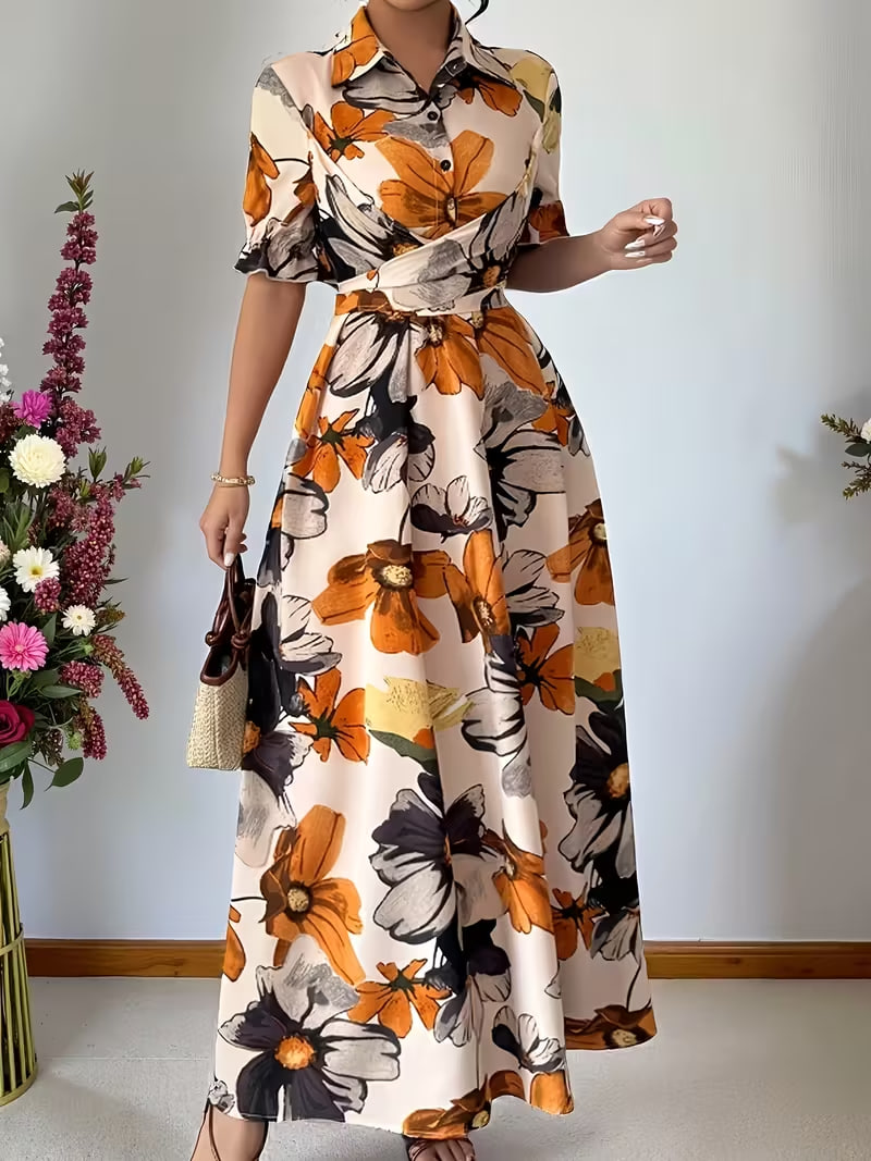 Stylish And Refined Short-Sleeved Dresses 