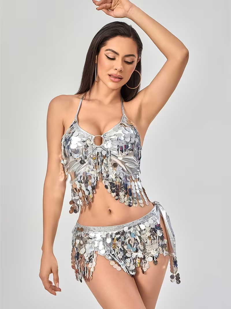 2pcs Set Women Dance Costume 