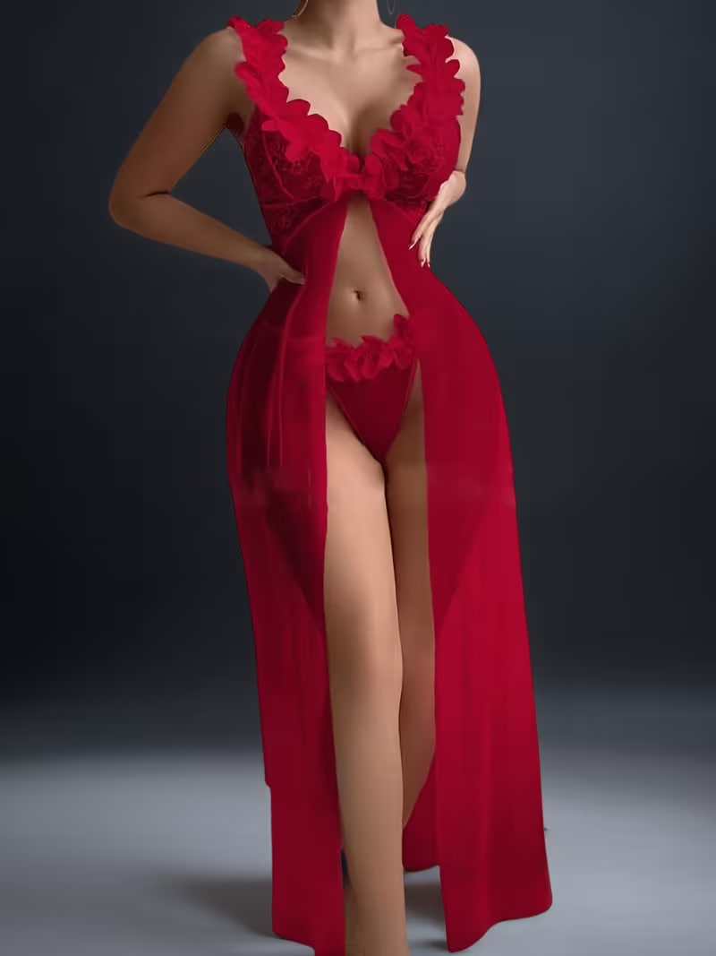 2-Pack Teddies Lingerie for Women: Sexy Lace Sleepwear Set with G-String And Matching Panties