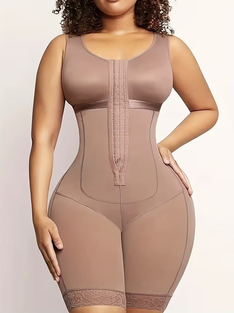 Double-Layer Sleeveless Steel Frame Bodysuit 