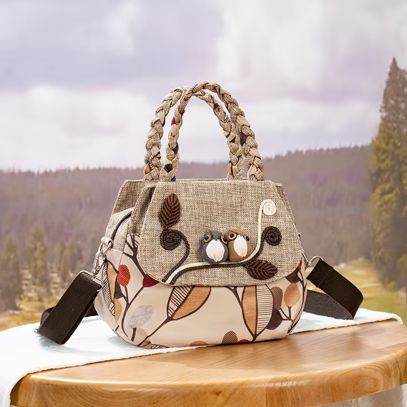 Hand-made Three-dimensional One-shoulder Shoulder Shoulder Bag and Blended Handbag 