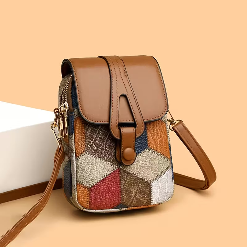 Women'S Bag 2024 New Fashion Wallet Korean Trendy Easy Color-Block Long Mini Shoulder Crossbody Bag Women'S Shoulder Phone Bag