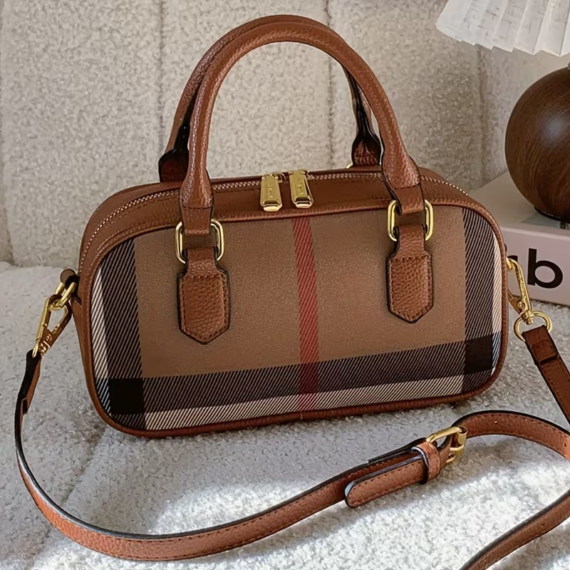 MINI New Vintage Striped Women'S Small Shoulder Bag, Rectangular Shape