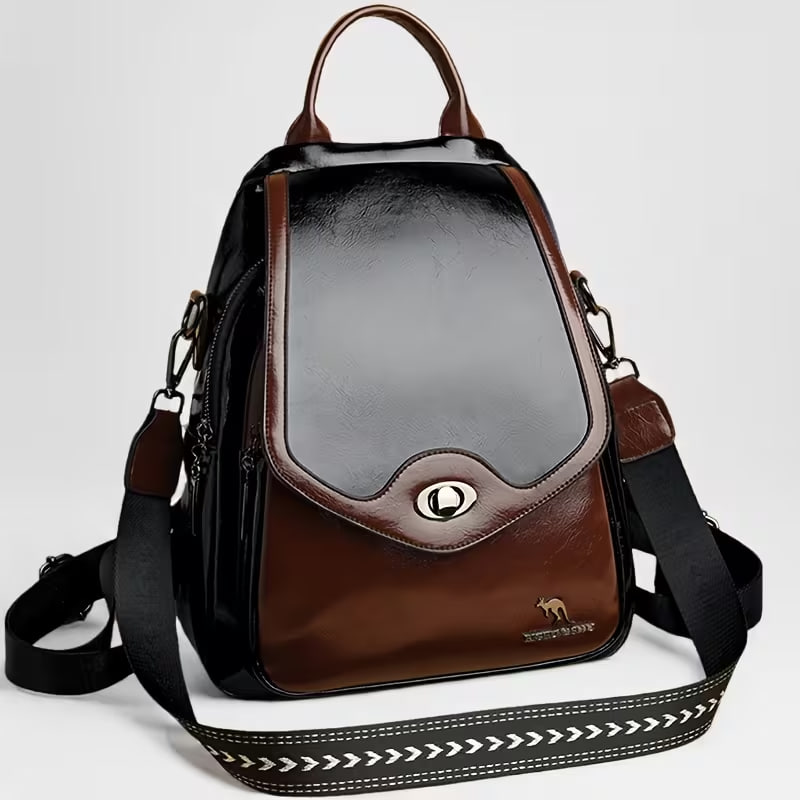 Women'S Vintage Contrast Decor Fashion Backpack Large Capacity Versatile
