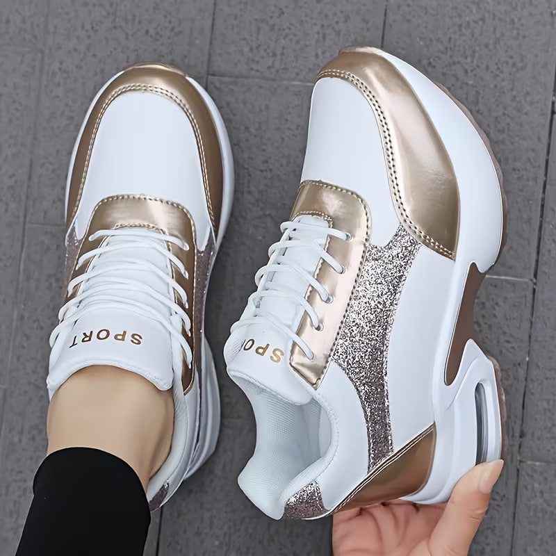 Women's Fashionable Health Shoes, Women's Insole Height-increasing and Air-cushioned Casual Sports Shoes