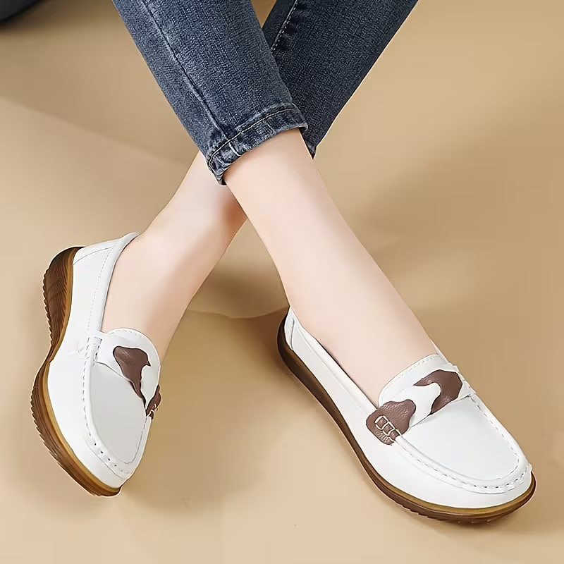 Sneakers Spring New Arrival Women's Non-Slip Slip-On Duck Shoes, Casual Outdoor Walking Soft Sole Versatile Flat Shoes