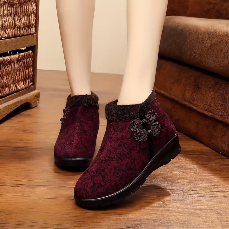 Winter Women'S Boots Vintage Embroidered Comfortable Lightweight Warm Women Shoes