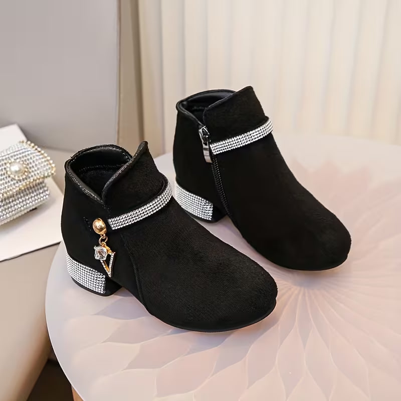 Purchase a Pair of Fashionable New Spring/autumn Rhinestone Embellished Girls' Princess Shoes,