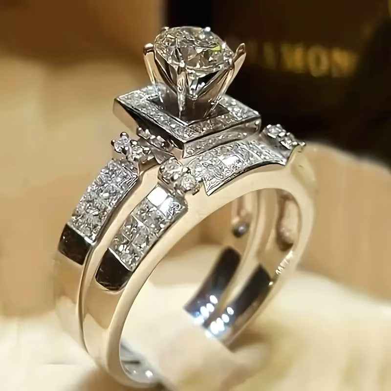 Two-piece Classic Luxury Ring Set for Girls