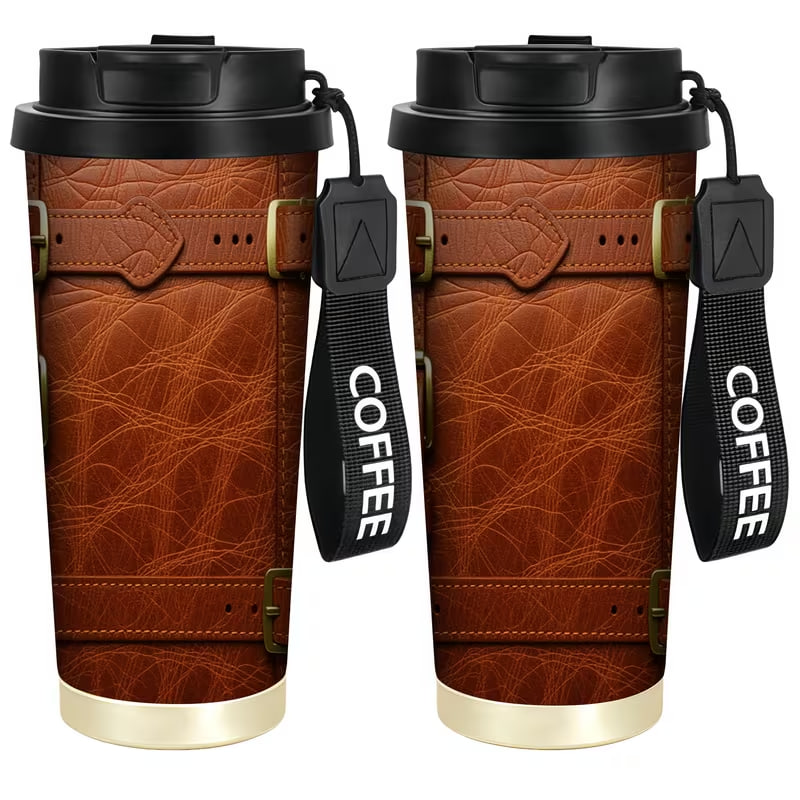 1pc 18oz Coffee Cups & Mugs Stainless Steel Tumbler, Leak-Proof, Gift Idea, Classic Design