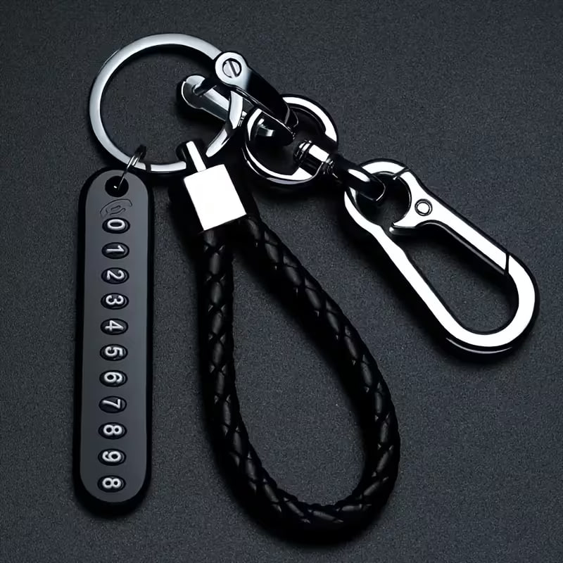 2pcs Key Anti-Loss Set with Phone Number Tag