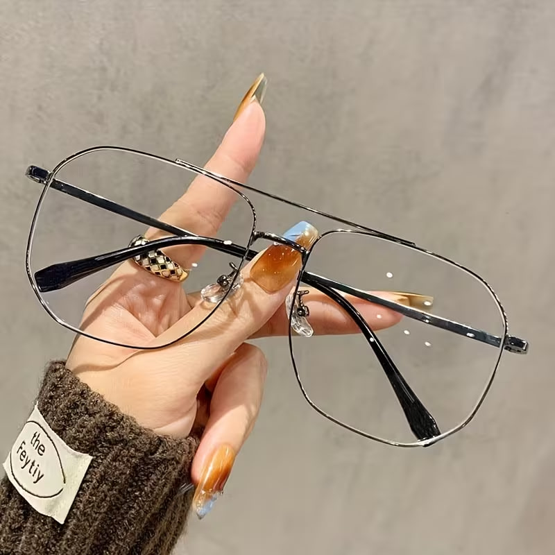 Metal Oversized Square Glasses