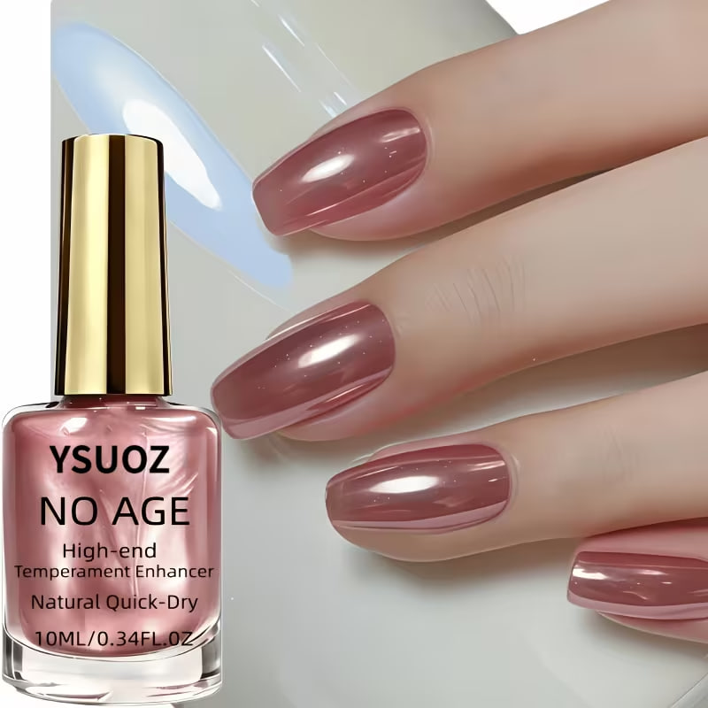 New Rose Golden Metallic Mirror Nail Polish, Natural Quick Drying, Premium Smooth Texture