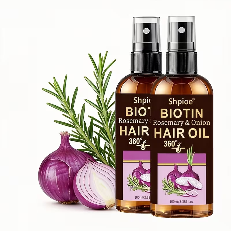 100ml*2 Biotin, Rosemary & Onion Oil Strengthening Hair Essence Spray
