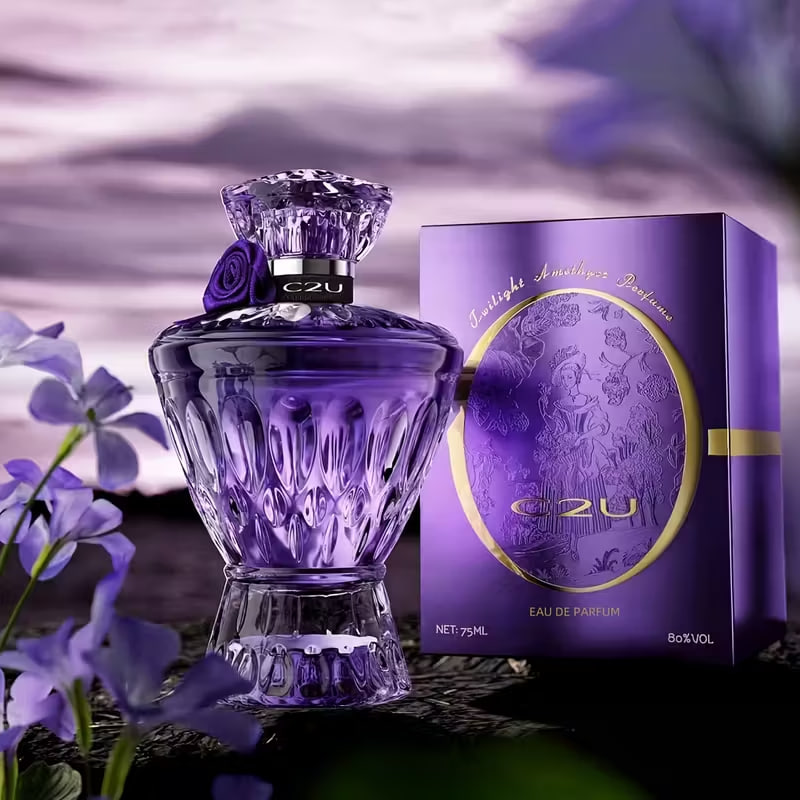 Women's Perfume 75ml Light Long-Lasting Fragrance, Purple, Women's Fragrance Spray, The Ideal Gift for Your Girlfriend