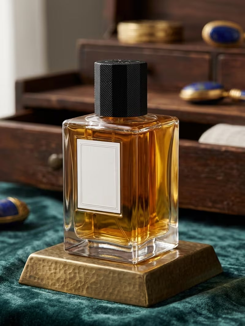 Elegant Black-Top Glass Clear Spray Bottle