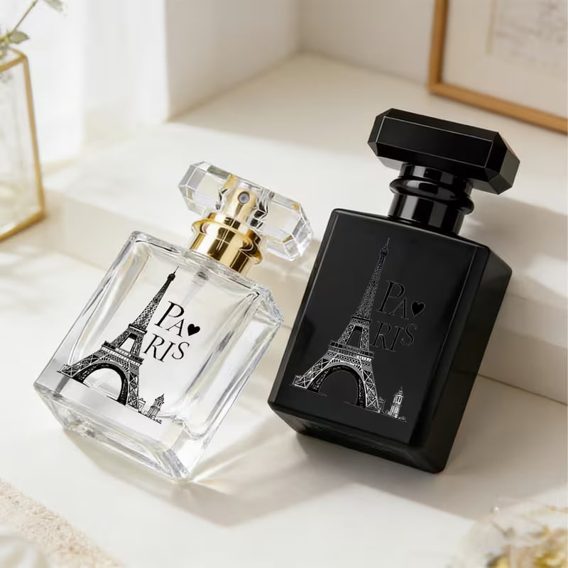 A Delicate and Elegant Romantic Paris-print Blouse, Compact and Portable for On-the-go Use.