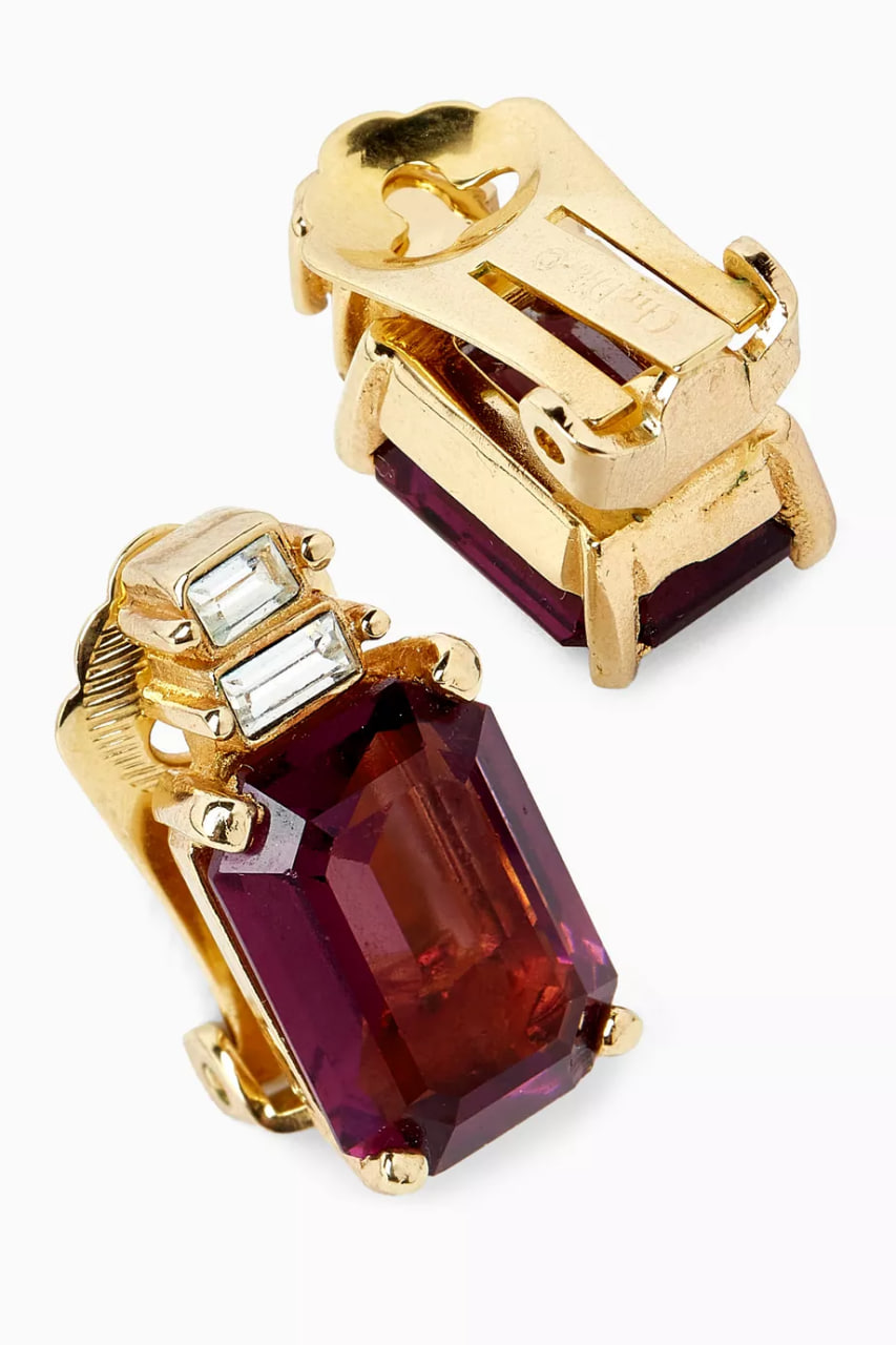 1980s Amethyst Clip-on Earrings