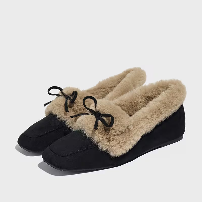 Women's Vintage Forest Style Autumn/Winter New Bow Comfortable Versatile Square