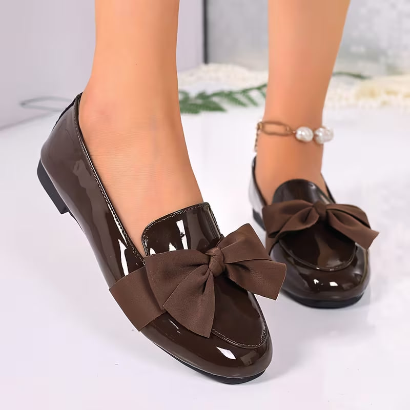 Women' Penny Loafers - Round Toe Low Heel Slip-On Flats Suitable for Office & Casual Wear