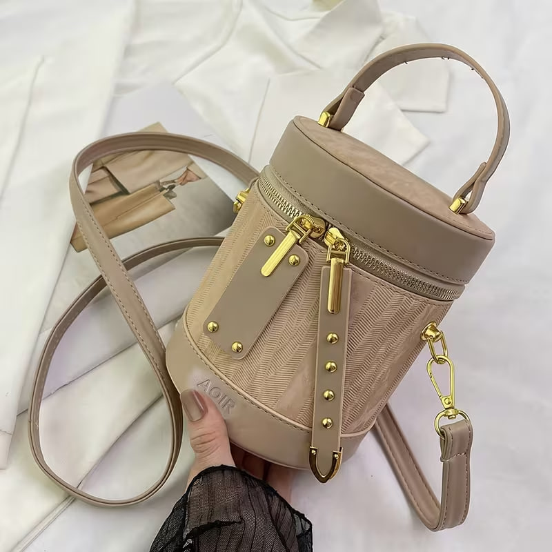 A Compact Design of The Latest Fashion Trend, a Cylindrical Crossbody