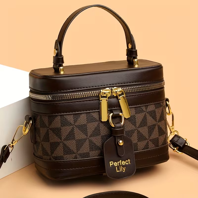 MINI Women's Fashion New Geometric Pattern Color Block Contrast