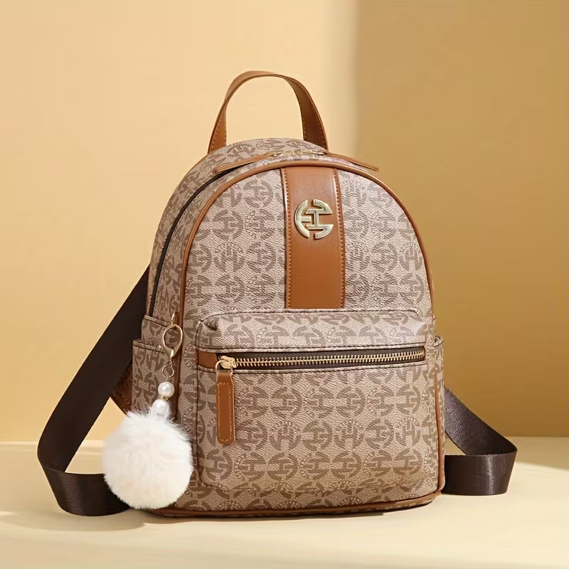 New Stylish Printed Women's Backpack, Korean-Style Fashionable 