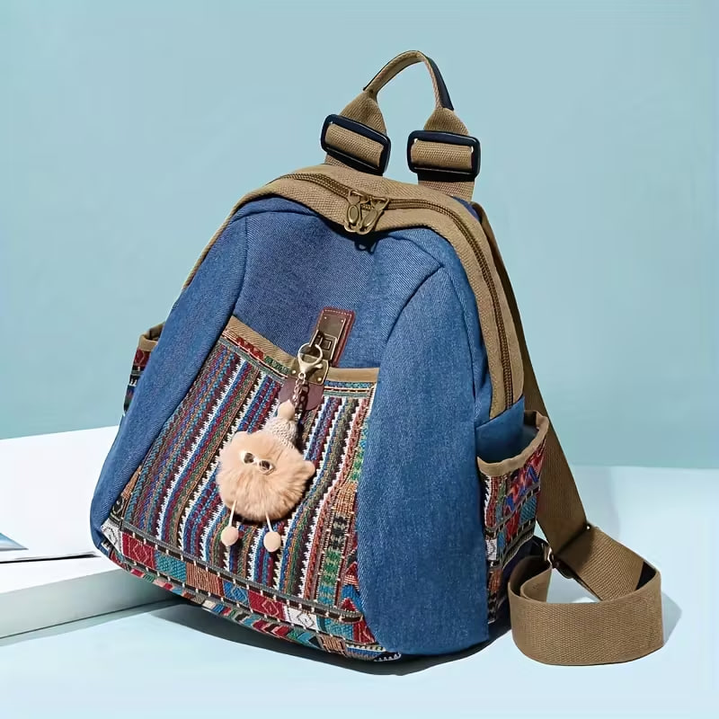 New Minimalist Practical Multi-pocket Casual Color-block Shoulder Bag