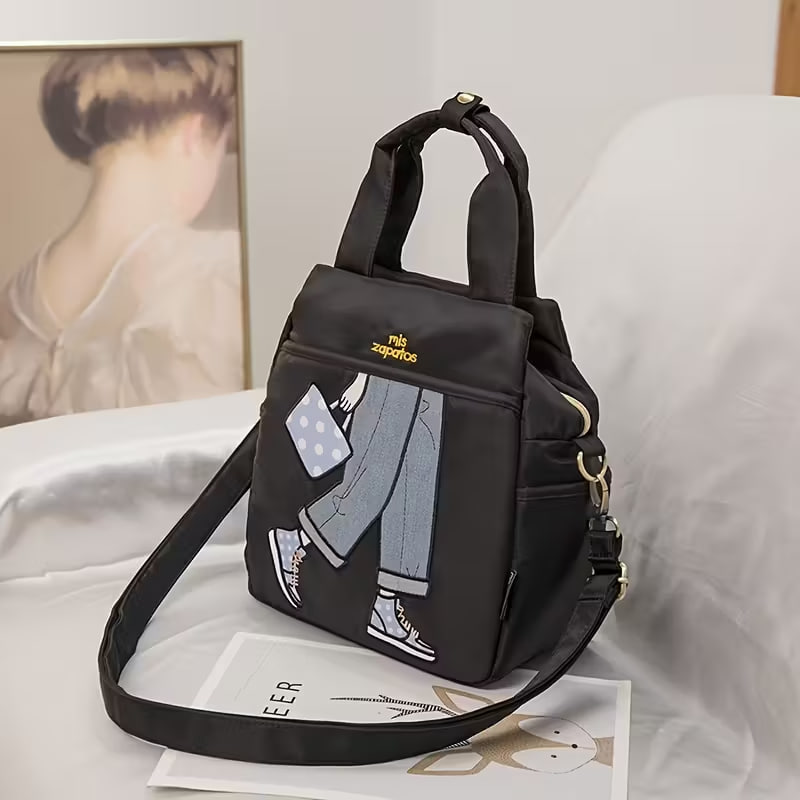 Miszapatos 3-In-1 Bag Crossbody Backpack Nylon Fashion Rucksack