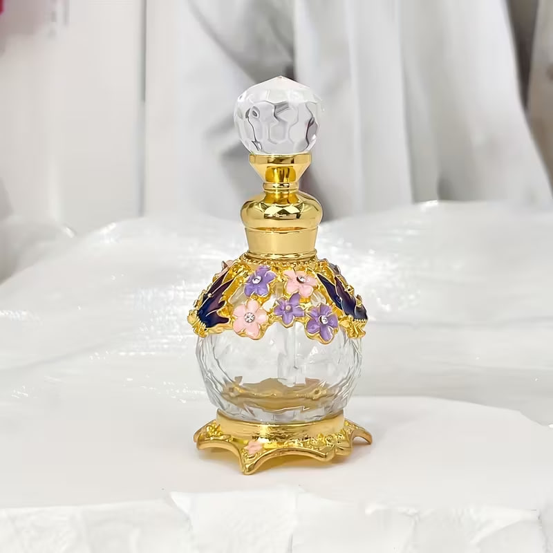 15ml Vintage Embroidered Butterfly Multi-Colour Tattoo Perfume Bottle