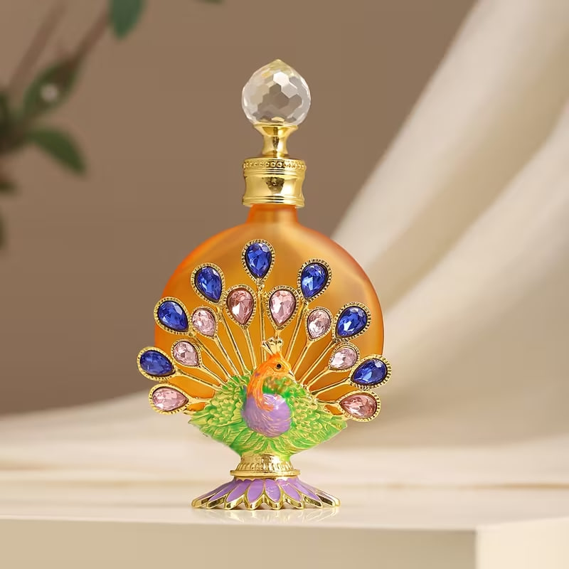 1pc Peacock Classic 30ml Vintage Classic Perfume Bottle Decorative Bottle Refill Bottle Essential Oil Bottle