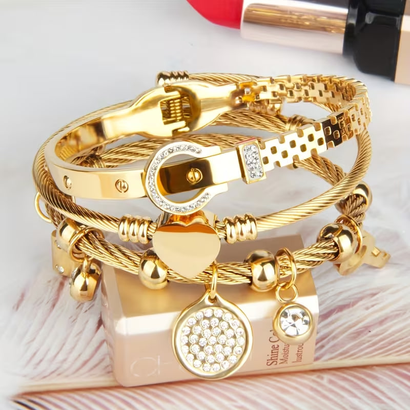 3pcs Exquisite Watch Buckle Fashion Additions Women'S Jewelry Bracelet
