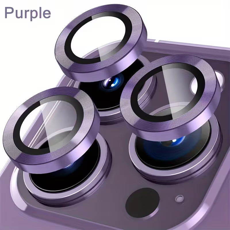 Suitable for iPhone 11 12 13 14 15 16 17 Pro Max mini Pro Plus 16e 17Air aluminum alloy metal with tempered glass full cover camera lens protector