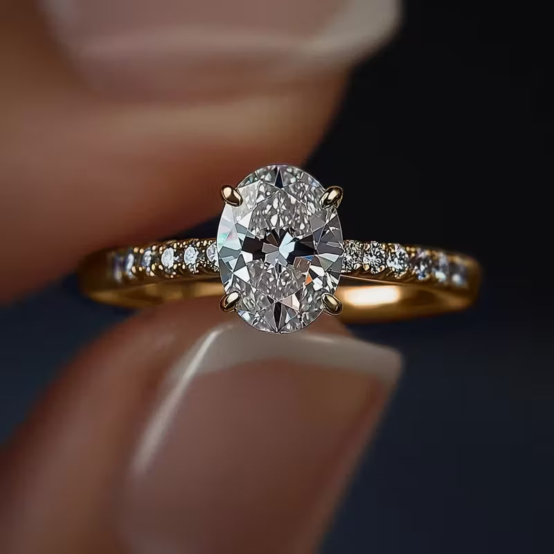 1pc 1/2/3 Carat The Stunning 925 Silver Pigeon Egg Moissanite Ring Is Truly Magnificent for Various Galas.