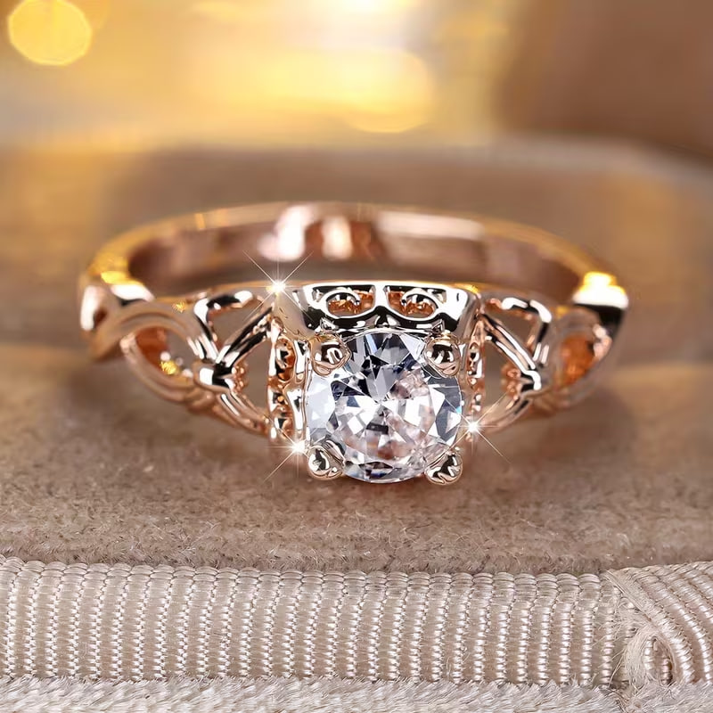 Rose Golden Engagement Ring