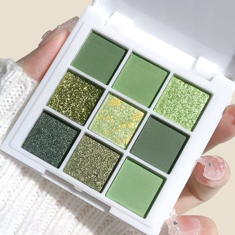 1pc 9-Color Avocado Eyeshadow Palette