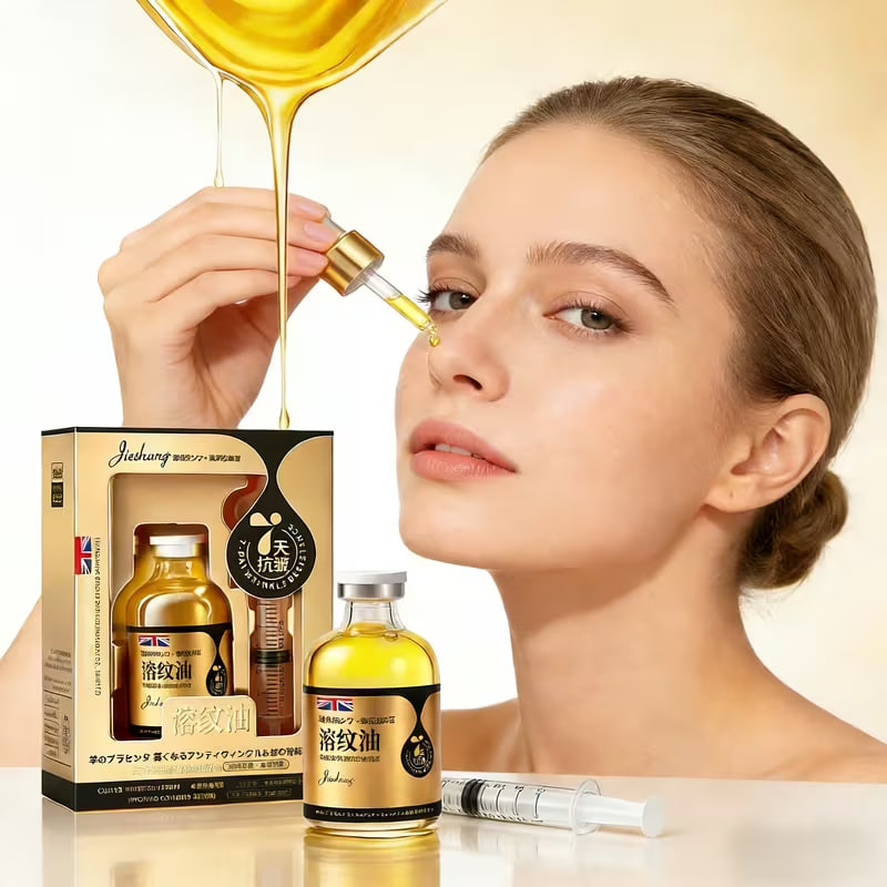 Sheep Placenta Extract Oil the Appearance of Fine Lines, Wrinkles, Crow's Feet, Smile Lines, Frown Lines