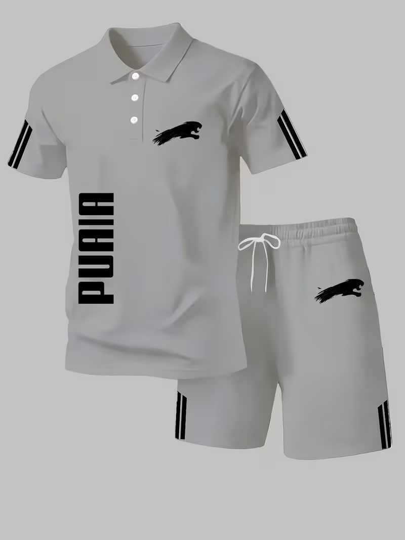 Neat and Stylish 2pcs Set for Men's Commuting and Office Wear