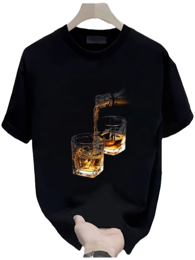 Graphic Print Drop Shoulder T-shirt