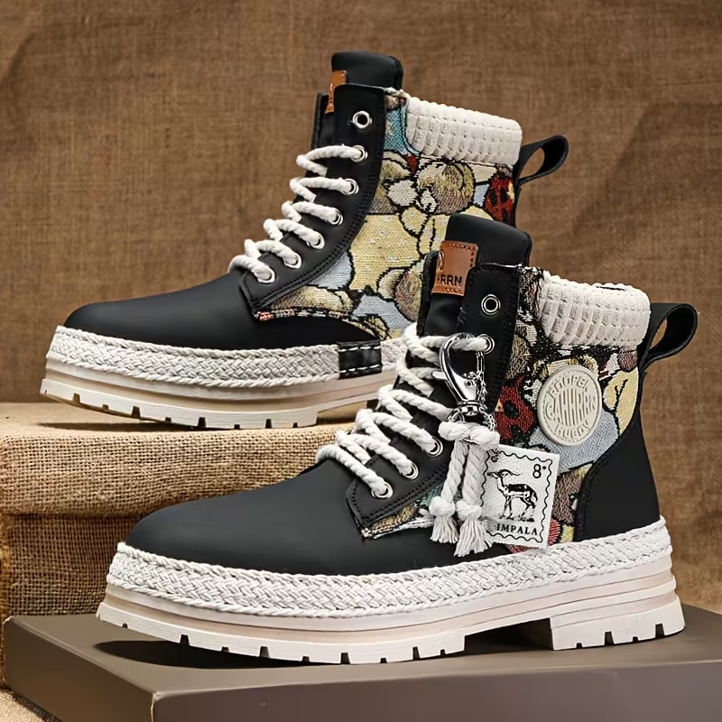 New Four Seasons Men's High-Top Thick-Soled Outdoor Sports Boots