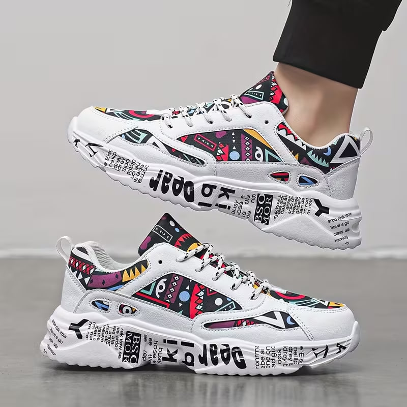 Sneakers, Men's Fashionable Trendy High-top Platform Shoes with Anti-slip Soles