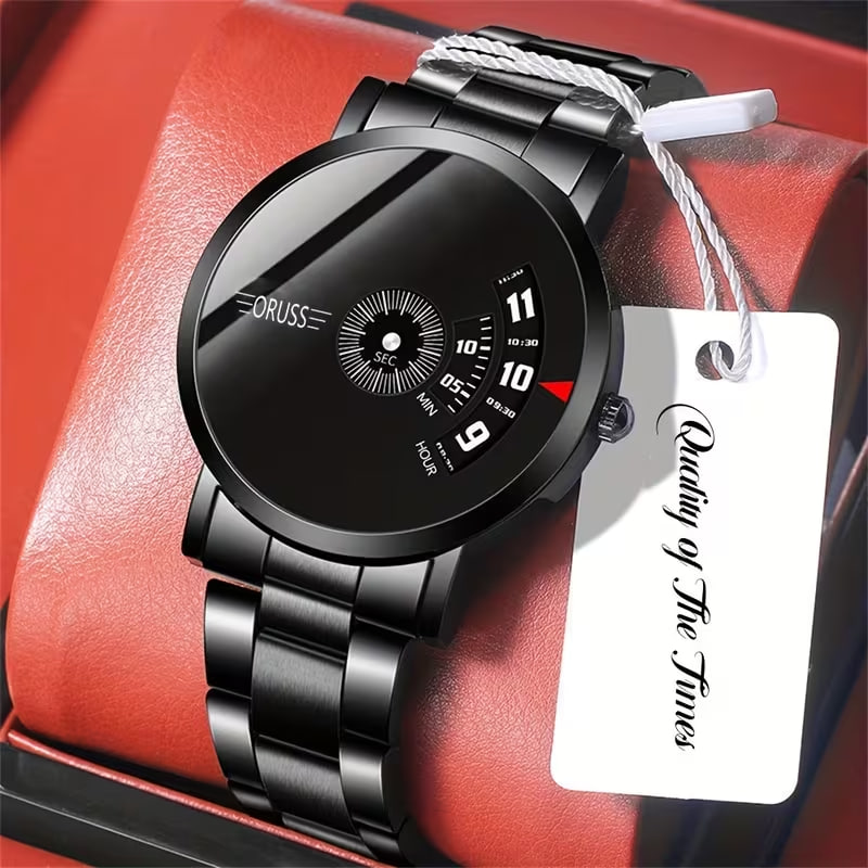 Men's Black Fashion Students Cool Watch