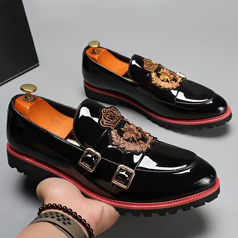 Slip-On Embroidered Small Shoes Men'S Loafers British Casual Lazy Business Shoes