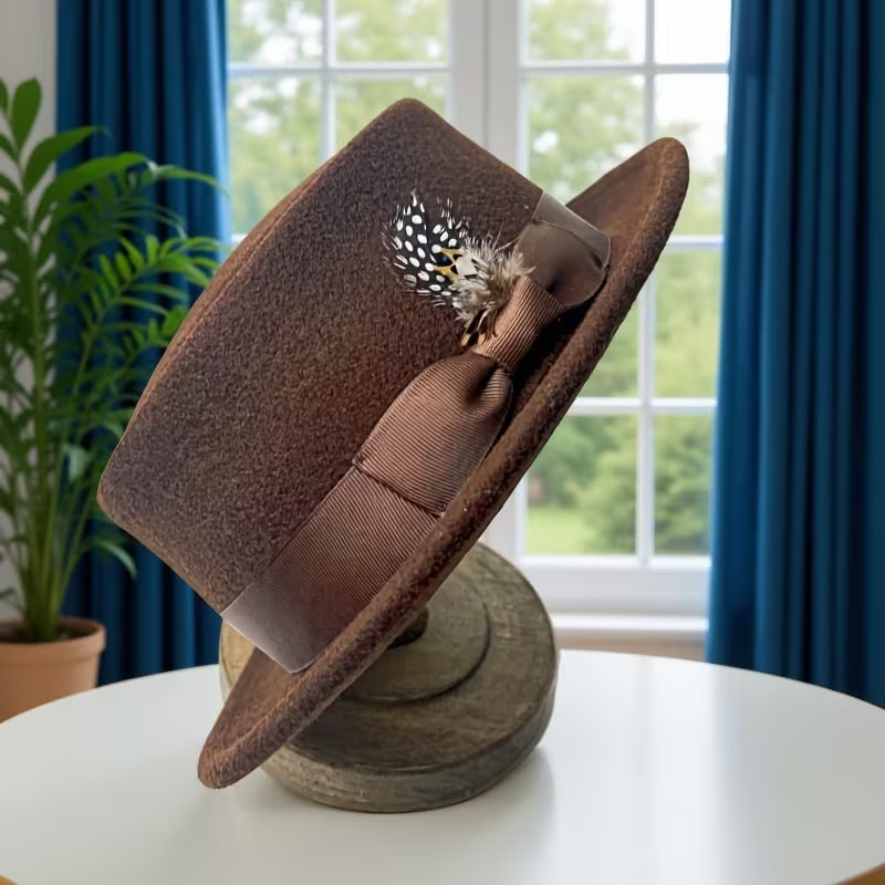 Hamburger hat new Men's small bowler hat gentleman felt hat Europe and the United States fashion small eaves bowler hat