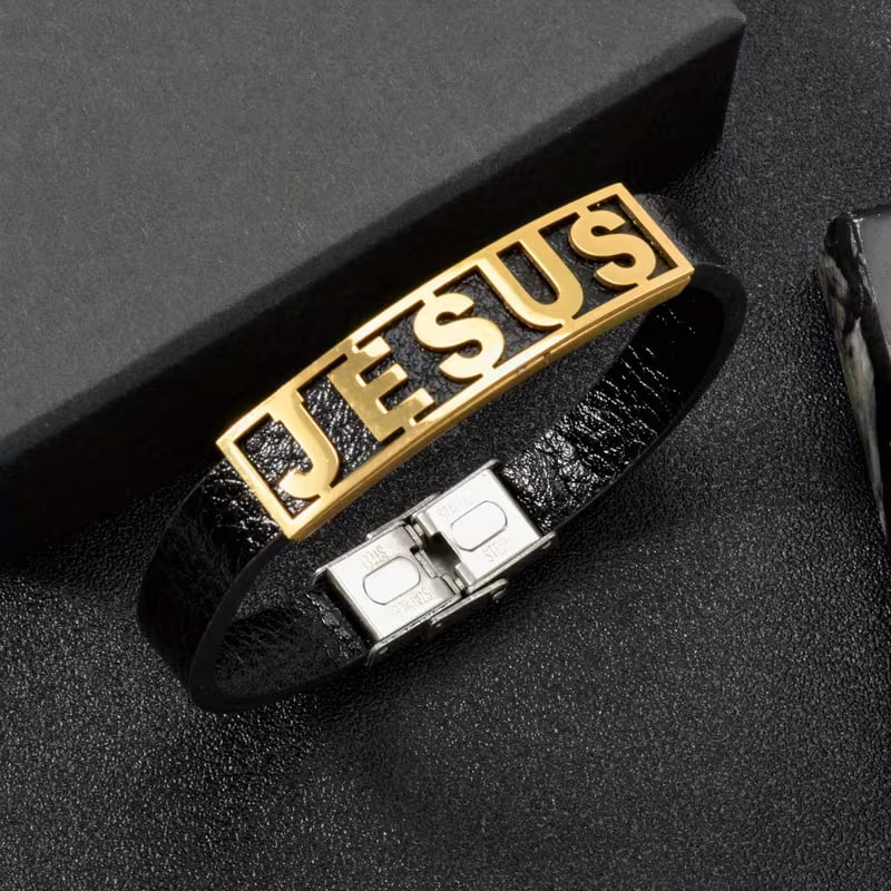 1 PU Leather Bracelet, Fashion Punk Unisex Style, Suitable for Christmas and Easter Jewelry Gifts